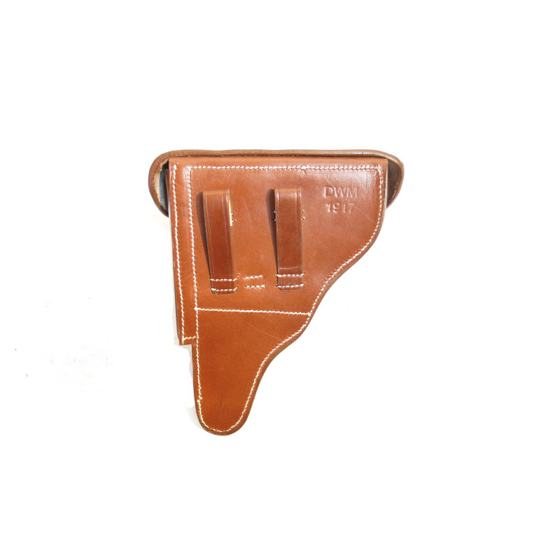 Etui cuir P08  marqué DWM 1917 repro