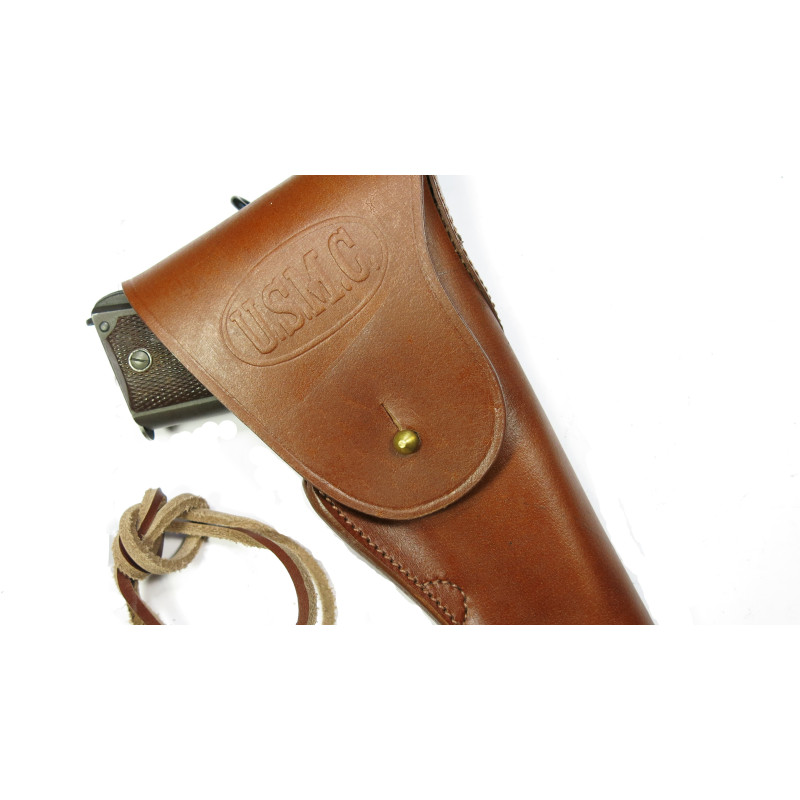 Etui cuir marron Colt 45 USMC Etui cuir marron Colt 45 USMC