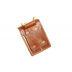 Porte chargeur cuir Colt 45 avec attache metal laiton ref Mil 