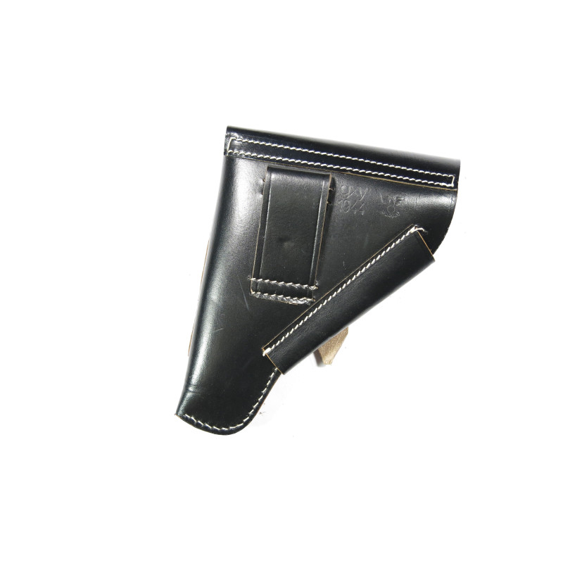 Etui cuir noir pistolet FN 1910 modèle armée Allemande daté 1944 Réf Mil Etui cuir noir pistolet FN 1910 modèle armée Allemande daté 1944 Réf Mil