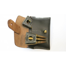 Pouch leather clips rifle Lebel or Berthier 1892 