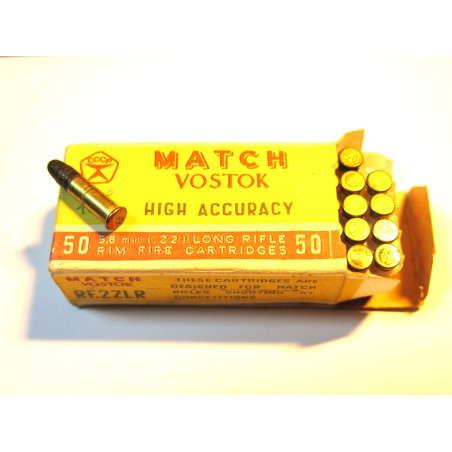 Boite de 50 22 Long rifle Match Vostok 