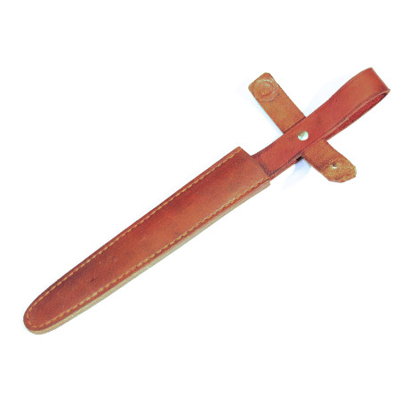Poignard de tranchée Poilu 14/18 lame plate avec fourreau cuir