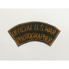 Patch OFFICIAL US WAR PHOTOGRAPHER