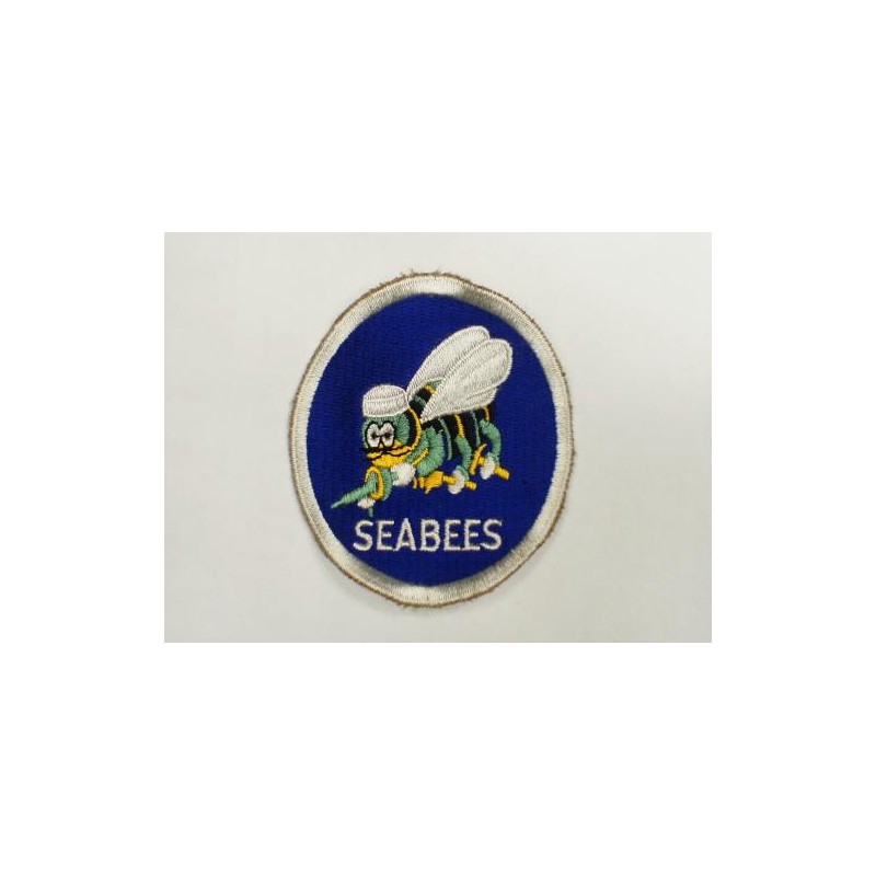 Patch US Air Force SEABEES bordure blanche