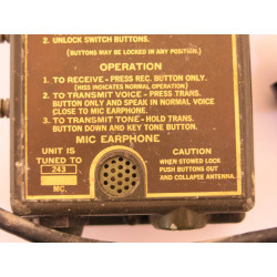 Radio talkies RT- 285 A US Army Vietnam Ref 89