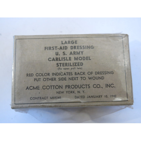 Pansement US Army large first aid dressing ref un 1