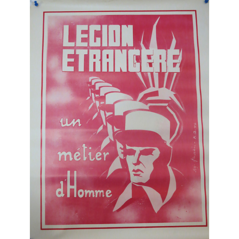 Affiche Legion Etrangere couleur rouge 