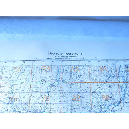 Carte d'état major Allemand 1943 Region Italie Riva -Verona 