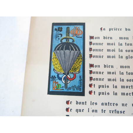 Affiche la prière du para Français 