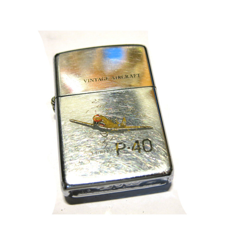 Briquet Zippo original gravure Curtiss P40 US