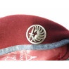 Beret rouge Francais avec insigne Ref co 45 