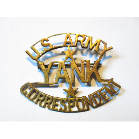 Insigne metal US Army YANK correspondent 1944 