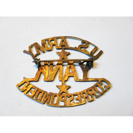 Insigne metal US Army YANK correspondent 
