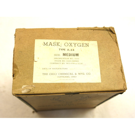 Boite vide masque USAF type A14  daté 1944 ref bo 58 