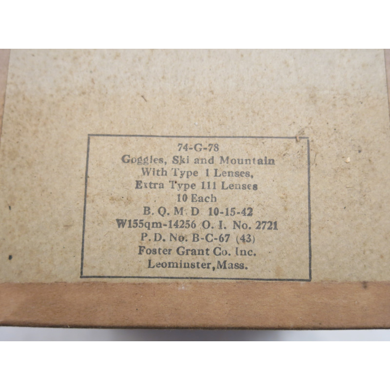 Boite vide 10 lunettes Goggles Ski mountain US 39/45 