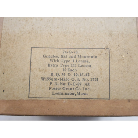 Boite vide 10 lunettes Goggles Ski mountain US 39/45 