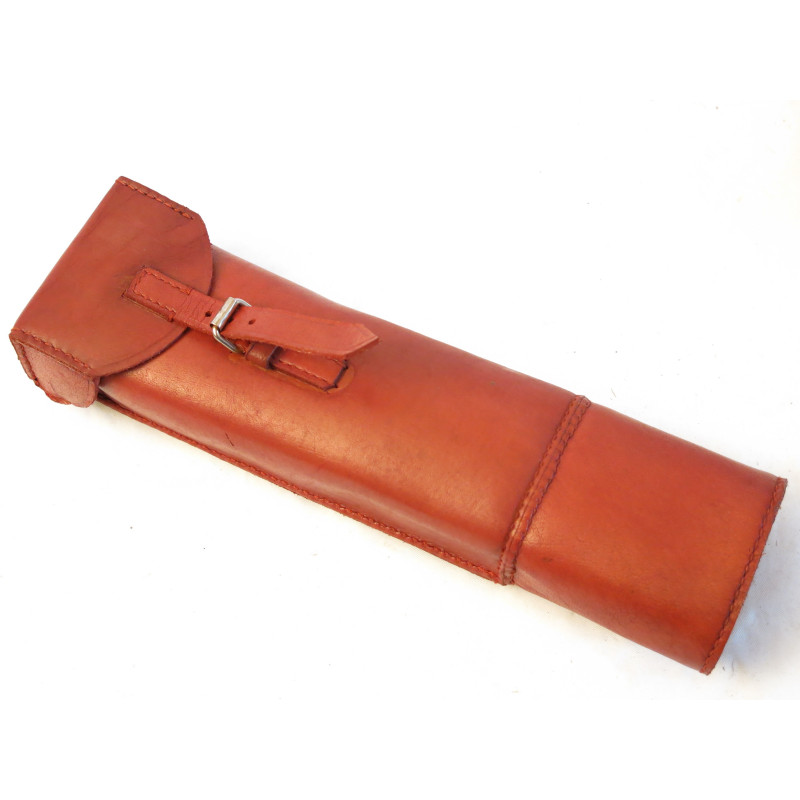 Etui cuir porte lunette couleur fauve repro ref Bru 19