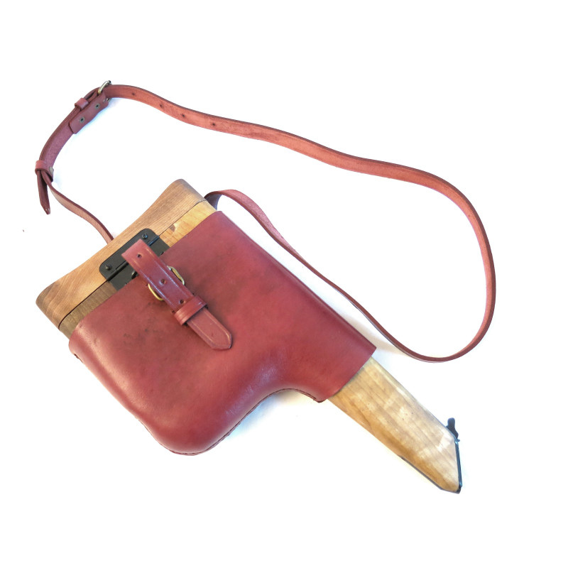 Étui crosse bois avec cuir C96 Schnellfeuer ou C96 Cone hammer 
