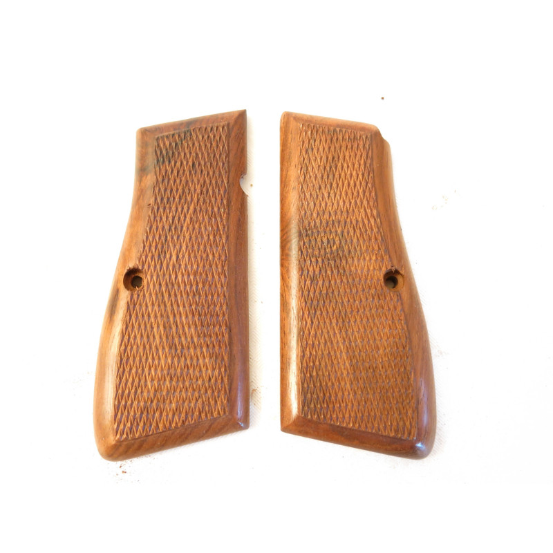 Paire de plaquettes en bois pour pistolet GP35 ref nor 19 