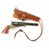 Etui cuir revolver poudre noire type western