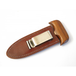 Push dagger coup de poing avec etui cuir marron 