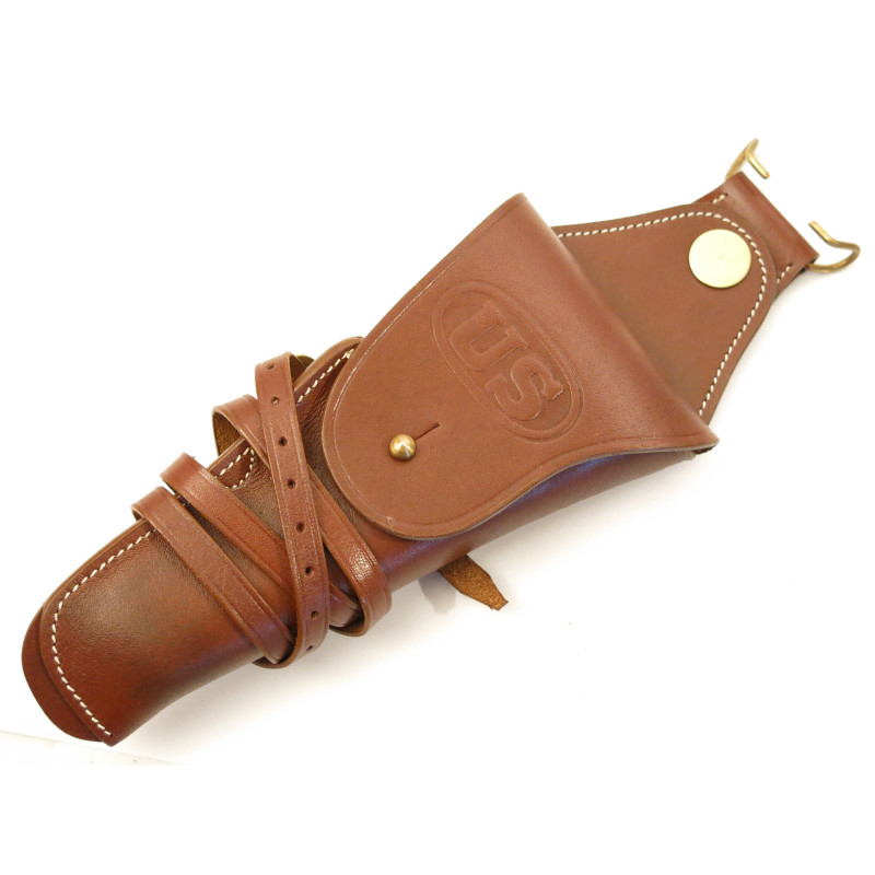 Holster leather Colt 45 cavalerie 1912 couleur marron ref MIL 20