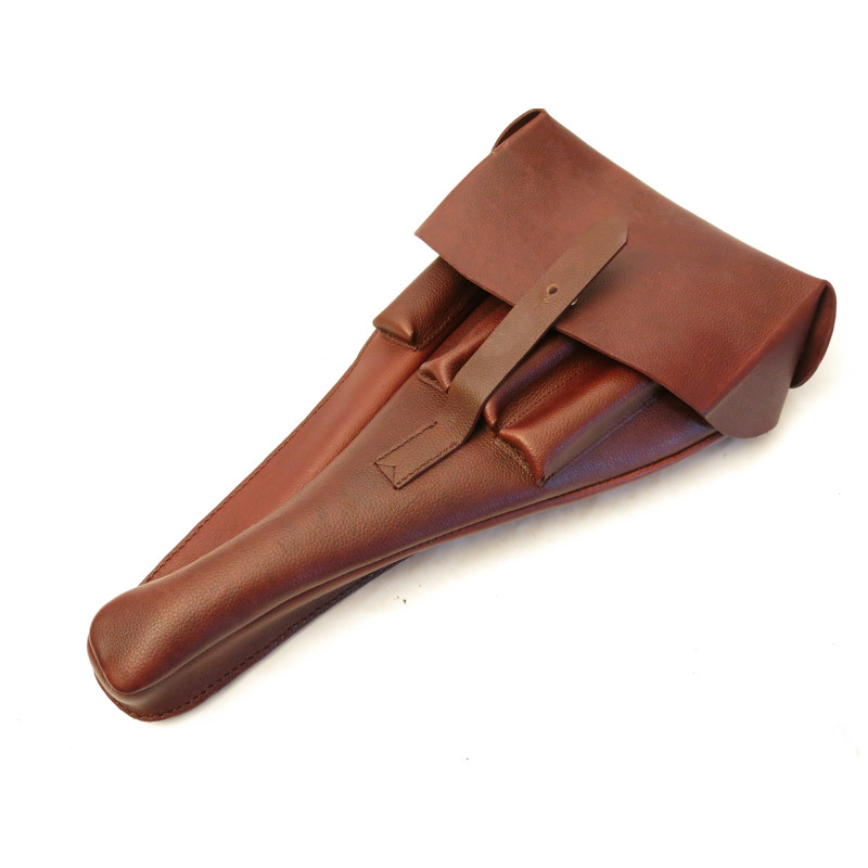 Cuir pour l' étui crosse bois Luger P08 ref pak