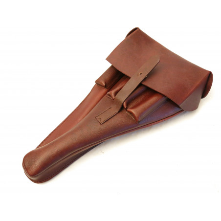 Cuir pour l' étui crosse bois Luger P08 ref pak