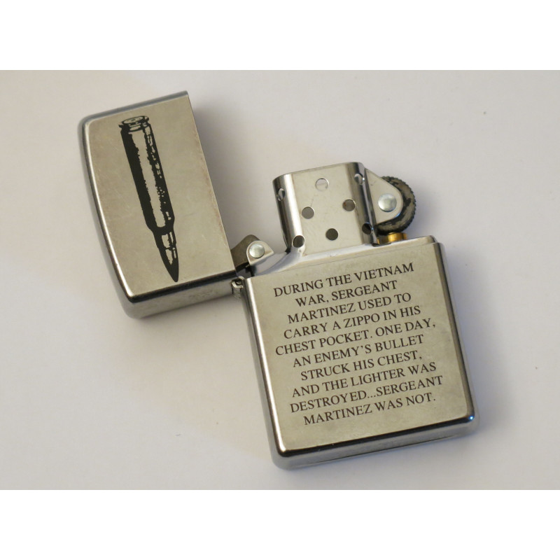 Briquet Zippo original daté 2009 gravure guerre Vietnam ref z 67
