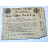 Carnet War ration book one US 1943 ref bo doc 