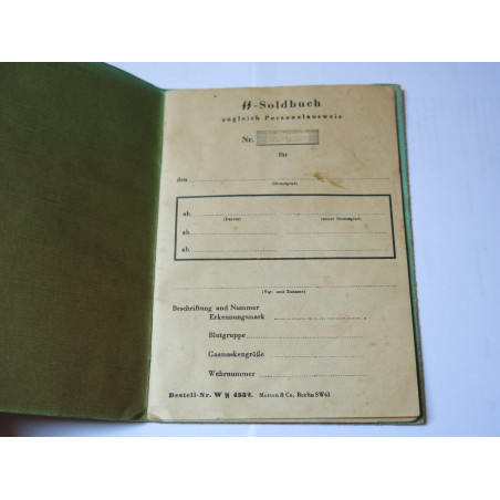 Soldbuch Waffen SS repro