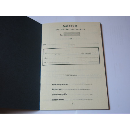 Soldbuch Luftwaffe repro