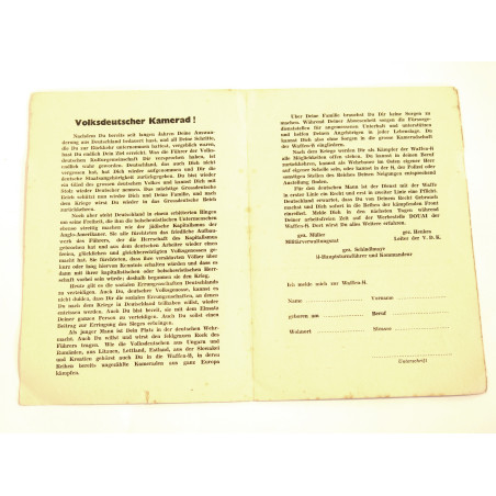 Brochure originale d'engagement Waf SS France