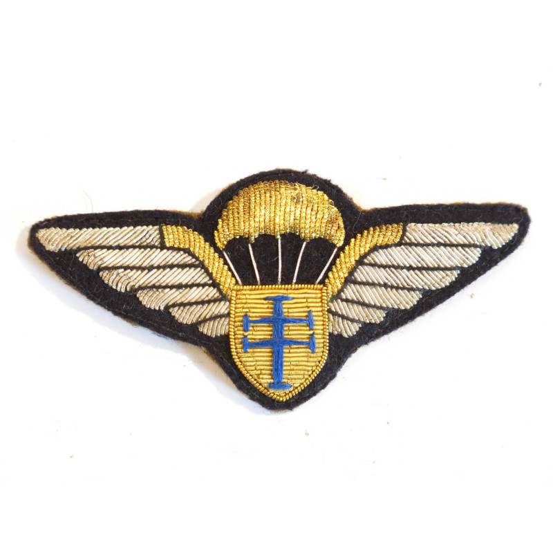 Brevet officier para forces Francaise libre brodé canetille 