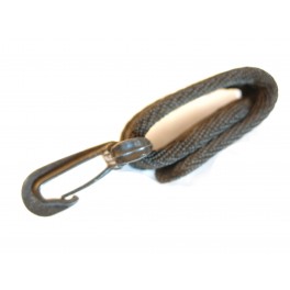Porte clé de ceinturon cordura noir avec crochet ref C15  