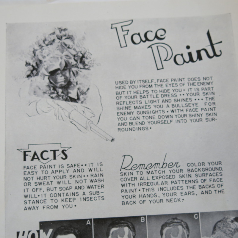 Feuille originale soldats US 39/45 stick camo