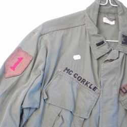 Veste tropical coton 1967 US Vietnam Ref Sp 45 Mc Corkle