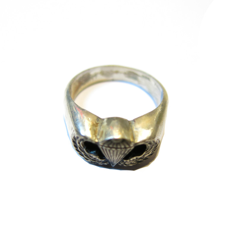 Bague en argent parachutiste  US Army 