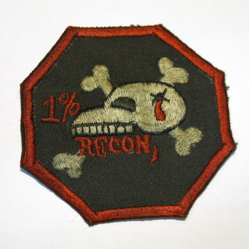 Insigne tissu US Vietnam 1 % Recon ref bo 22