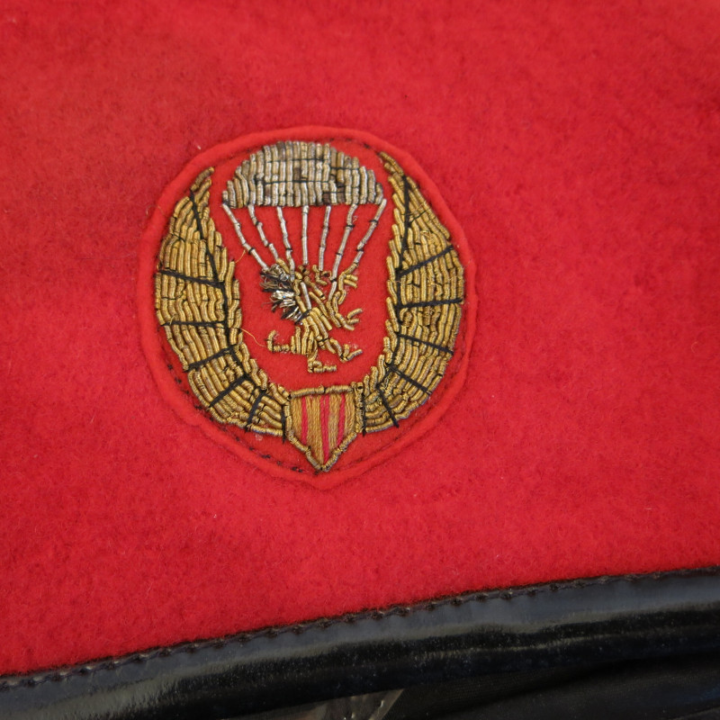 Béret Parachutiste ARVN US Vietnam insigne cannetille ref be30