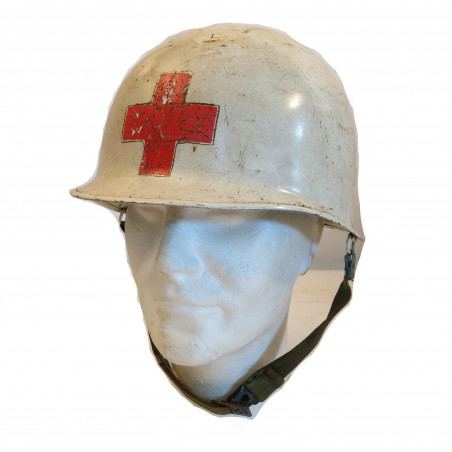 Casque US infirmier Army original guerre du Vietnam ref ca 123