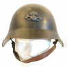 Casque Suisse modele 1918 avec insigne metal ref ca 95