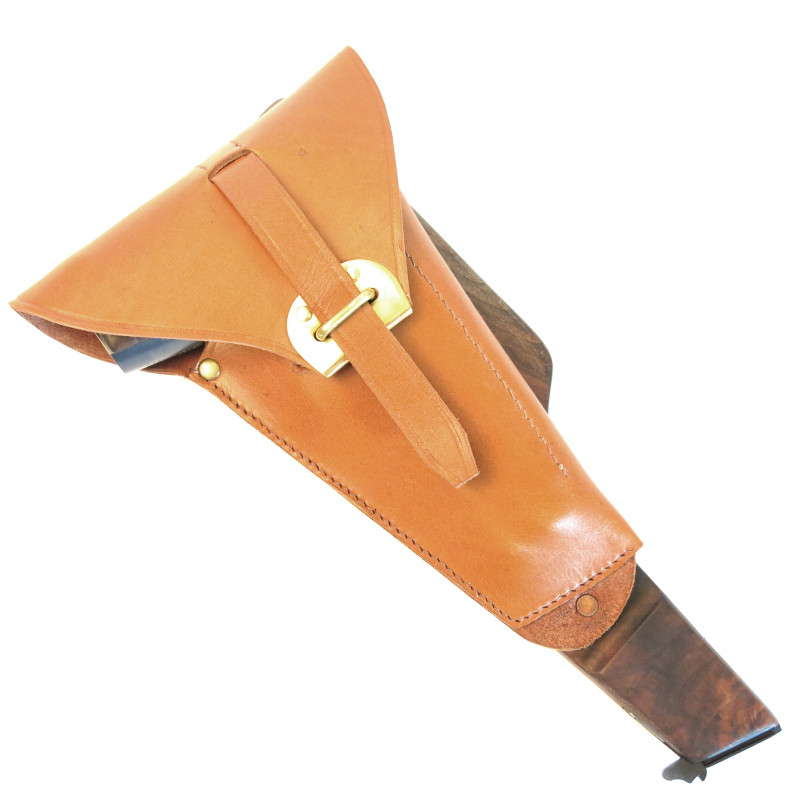 Etui cuir avec crosse bois pistolet GP 35 ref pak47