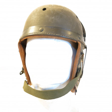 Casque tankiste US Vietnam ref gros trou 