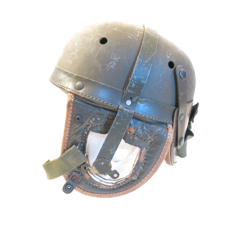 Casque tankiste US Vietnam ref gros trou  