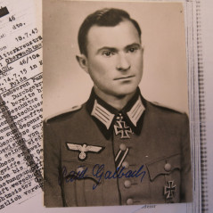 Photo dédicacée Franz Adam   Ritterkreuz 1944