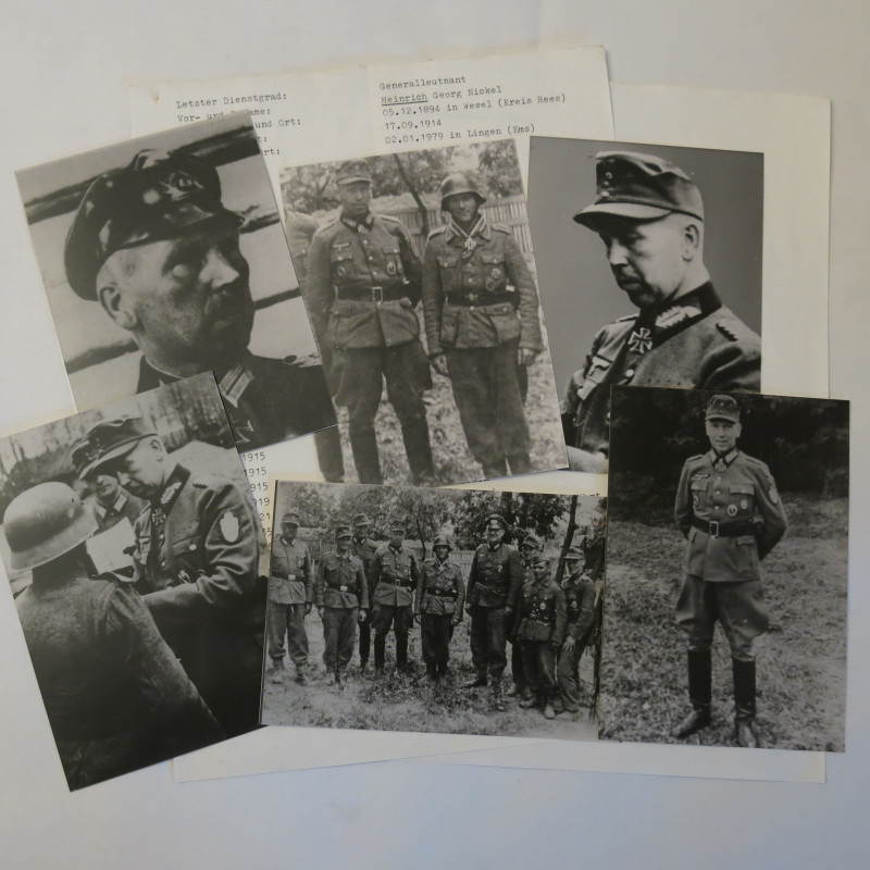 Photo dédicacée General Heinrich Georg Nickel  Ritterkreuz 1943