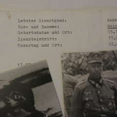 Photo dédicacée General Heinrich Georg Nickel  Ritterkreuz 1943