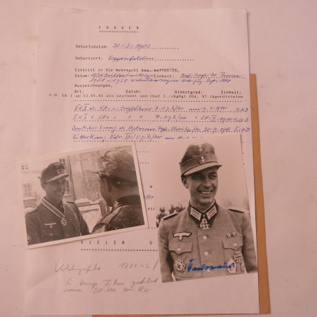 Photo dédicacée  Ritterkreuz 1945 ref doc 14